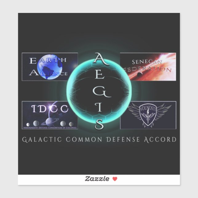 AEGIS Car Sticker (8x8) (Sheet)