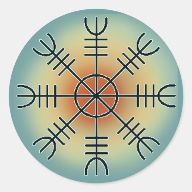 Ægishjalmr Classic Round Sticker (Front)