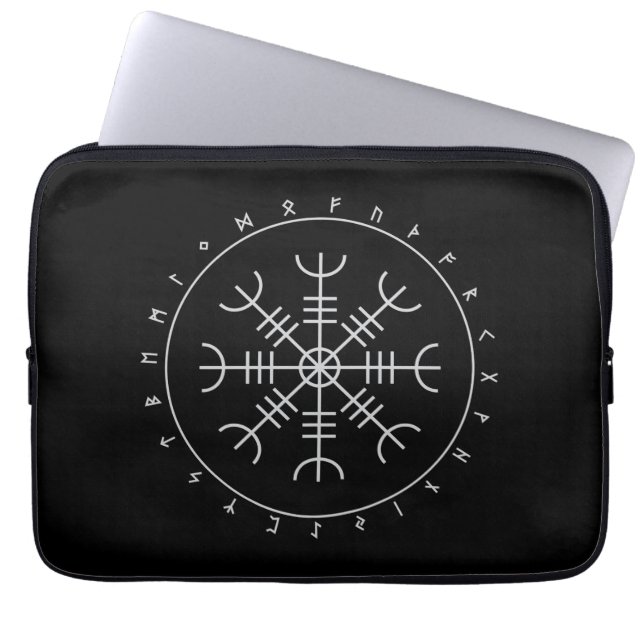 Aegishjalmr Runes Laptop Sleeves (Front)