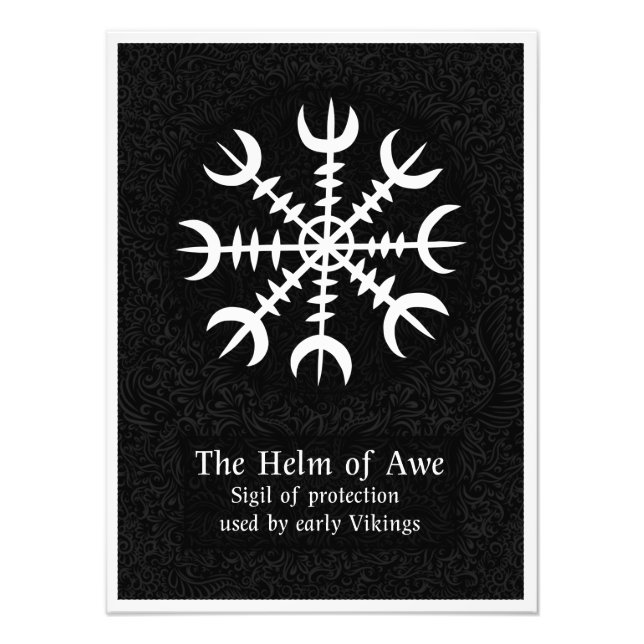 Ægishjálmr – Viking Helm of Awe Norse Protection Photo Print (Front)