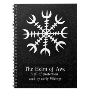 Ægishjálmr – Viking Helm of Awe Norse Protection Spiral Notebook