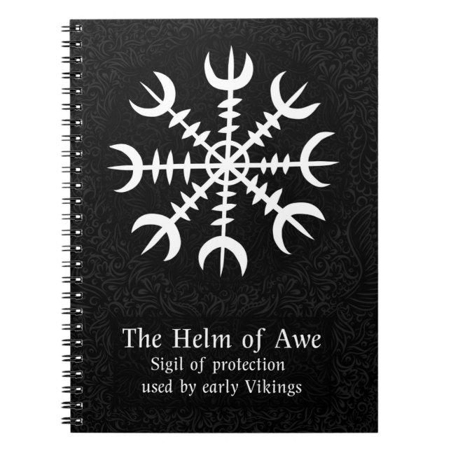 Ægishjálmr – Viking Helm of Awe Norse Protection Spiral Notebook (Front)