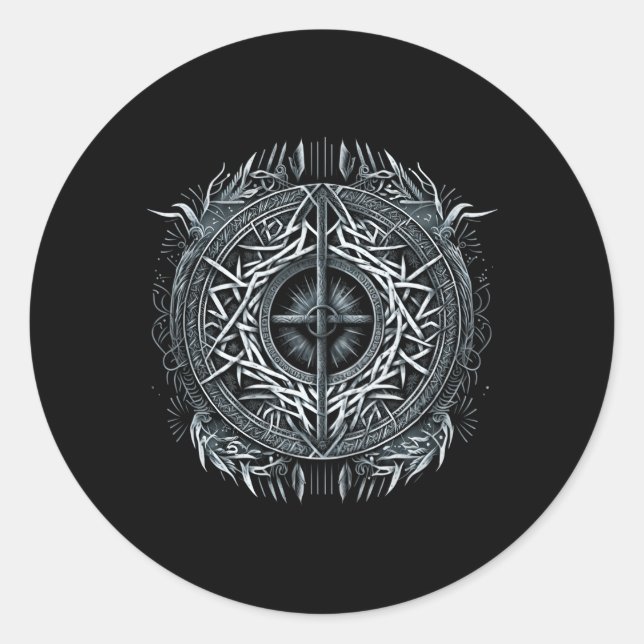Aegishjalmur North Valhalla Norse Mythology Classic Round Sticker (Front)