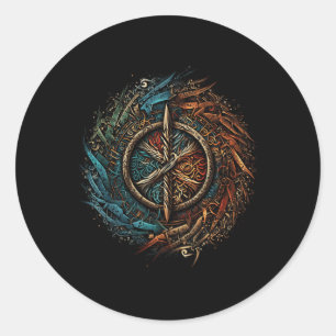 Aegishjalmur North Valhalla Norse Mythology Classic Round Sticker