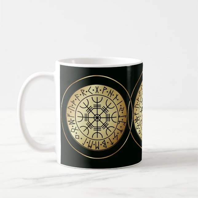 Aegishjalmur: The Helm of Awe - Shield of the Nors Coffee Mug (Left)
