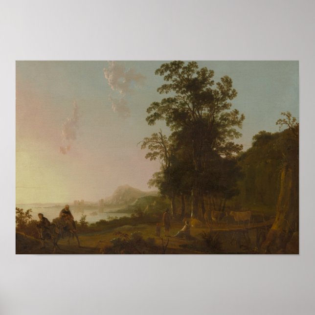 Aelbert Cuyp -Landscape with the Flight into Egypt Poster (Front)