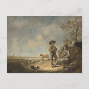 Aelbert Cuyp - Piping Shepherds Postcard