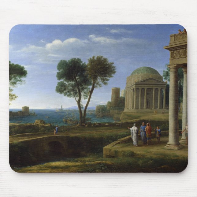 Aeneas in Delos by Claude Lorrain Mouse Pad (Front)