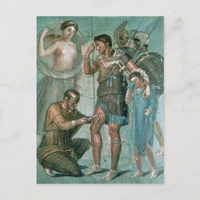 Aeneas injured, from Pompeii Postcard (Front)