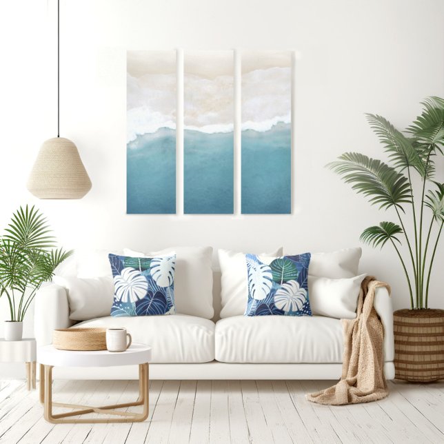 Aerial Beach Sand 3 Panel Canvas Print (Creator Uploaded)