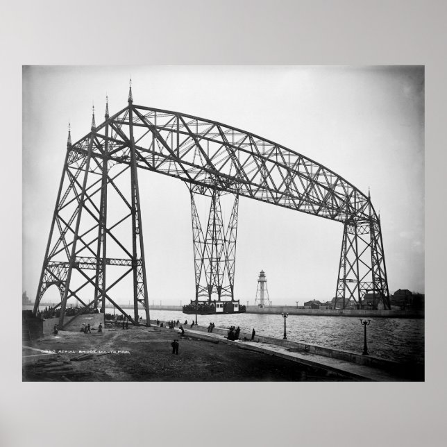 Aerial Bridge Duluth Minnesota Poster (Front)
