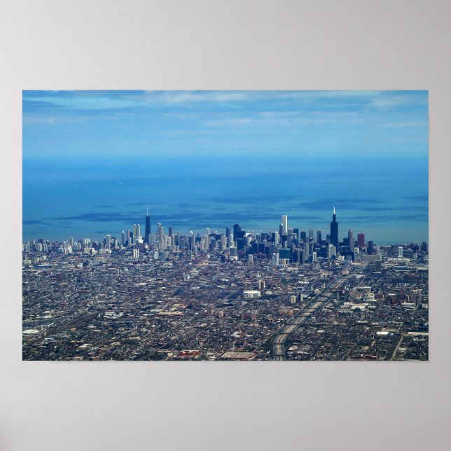 Aerial Chicago Downtown Poster (Front)