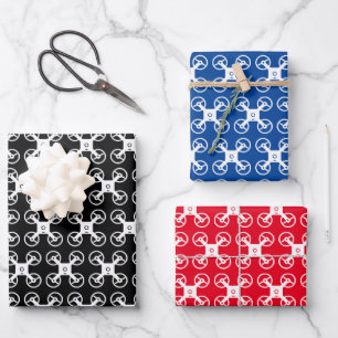 Aerial drone pattern custom Wrapping Paper Sheets