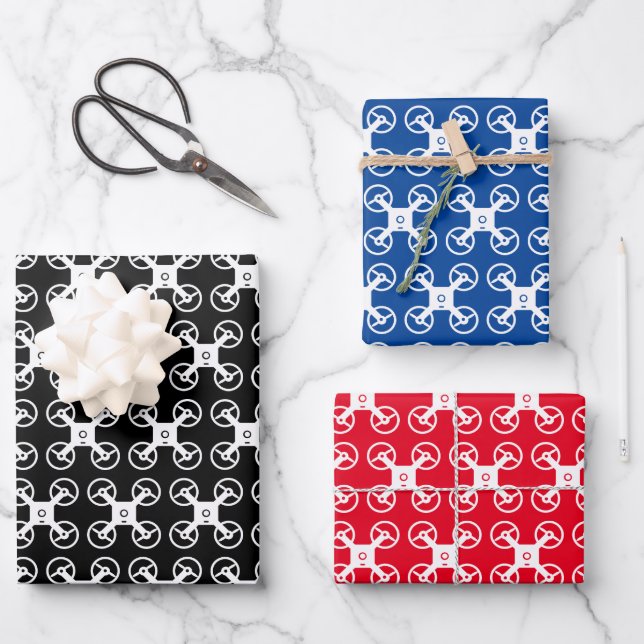 Aerial drone pattern custom Wrapping Paper Sheets (Front)