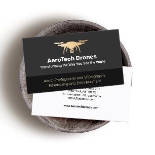 Aerial Drone Photography and Videography Service Business Card