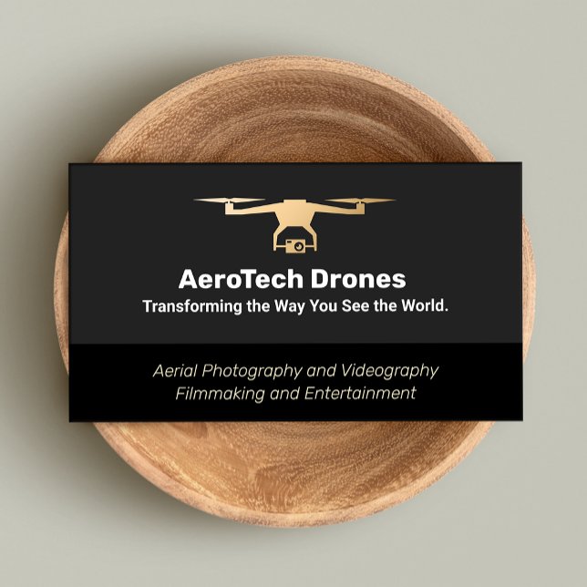 Aerial Drone Photography and Videography Service Business Card (Creator Uploaded)