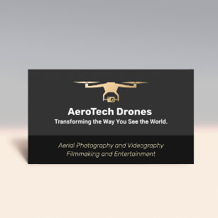 Aerial Drone Photography and Videography Service Business Card