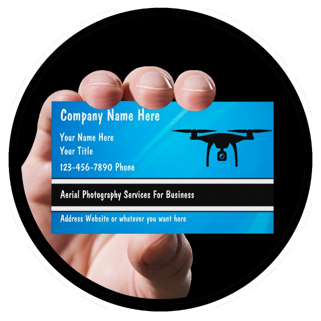 Aerial Drone Photography Services Business Card (Creator Uploaded)