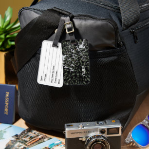 Aerial Drone View of Snow-Covered Treetops  Luggage Tag