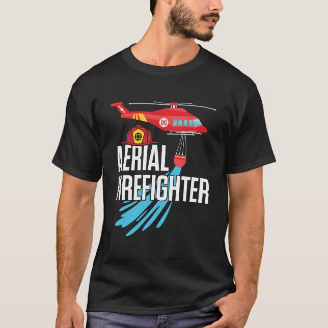 Aerial Firefighter Wildfire Firefighting T-Shirt (Front)