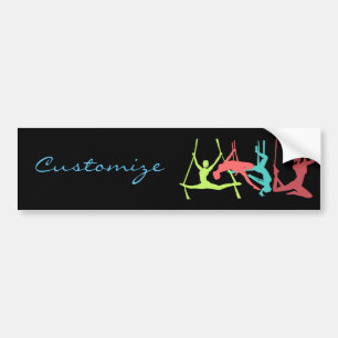 Aerial Fitness Poses Thunder_Cove Bumper Sticker