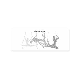 Aerial Fitness Poses Thunder_Cove Rubber Stamp