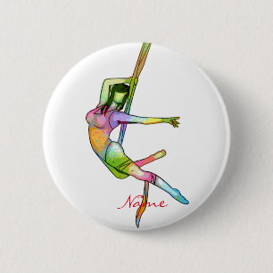 Aerial Fitness Yoga Thunder_Cove 6 Cm Round Badge
