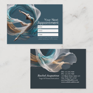 Aerial flying Air Yoga Instructor Pilates Fitness Appointment Card
