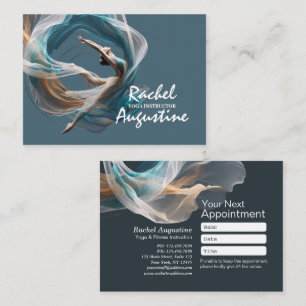 Aerial flying Air Yoga Instructor Pilates Fitness Appointment Card