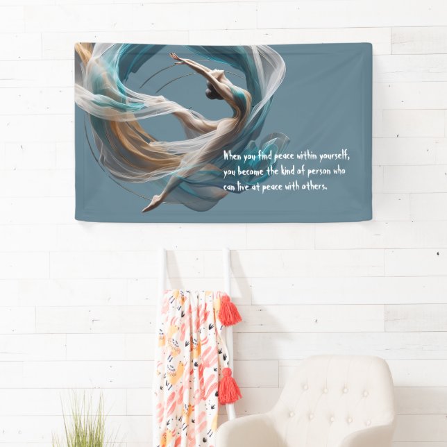 Aerial flying Air Yoga Instructor Pilates Fitness Banner (Insitu)