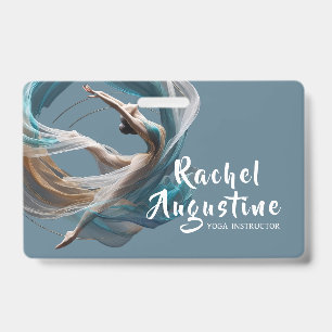 Aerial flying Air Yoga Instructor Pilates Fitness ID Badge