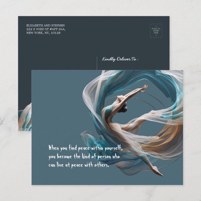 Aerial flying Air Yoga Instructor Pilates Fitness Postcard (Front/Back)