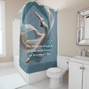 Aerial flying Air Yoga Instructor Pilates Fitness Shower Curtain