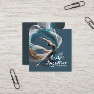 Aerial flying Air Yoga Instructor Pilates Fitness Square Business Card