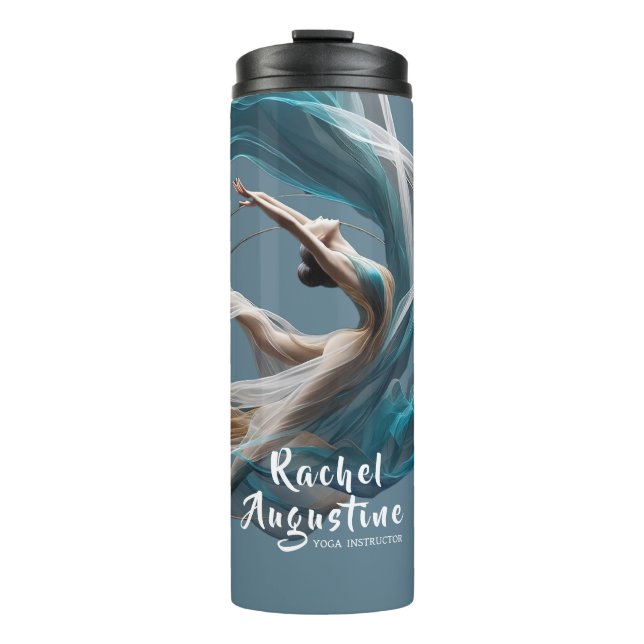 Aerial flying Air Yoga Instructor Pilates Fitness Thermal Tumbler (Front)