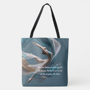 Aerial flying Air Yoga Instructor Pilates Fitness Tote Bag