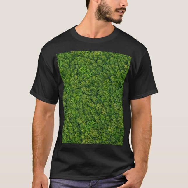 Aerial forest view, top view, copy space. (Front)