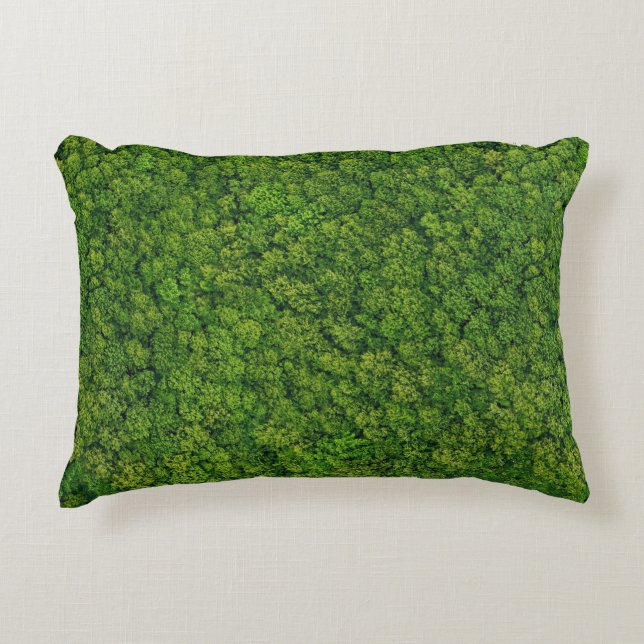 Aerial forest view, top view, copy space. decorative cushion (Front)