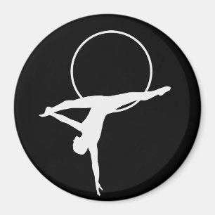 Aerial Hoop magnet - black and white