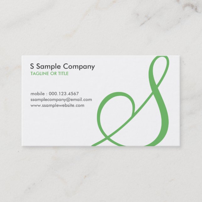 aerial initial green stamp card (Front)