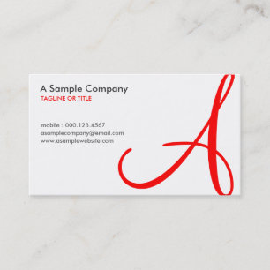 aerial initial red stamp card