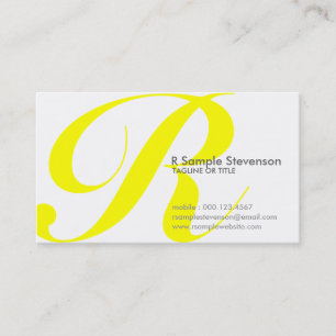aerial initial : yellow business card