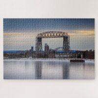 Aerial Lift Bridge and Icy Reflection Minnesota