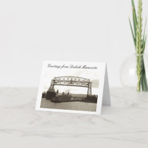 aerial lift bridge, duluth mn card
