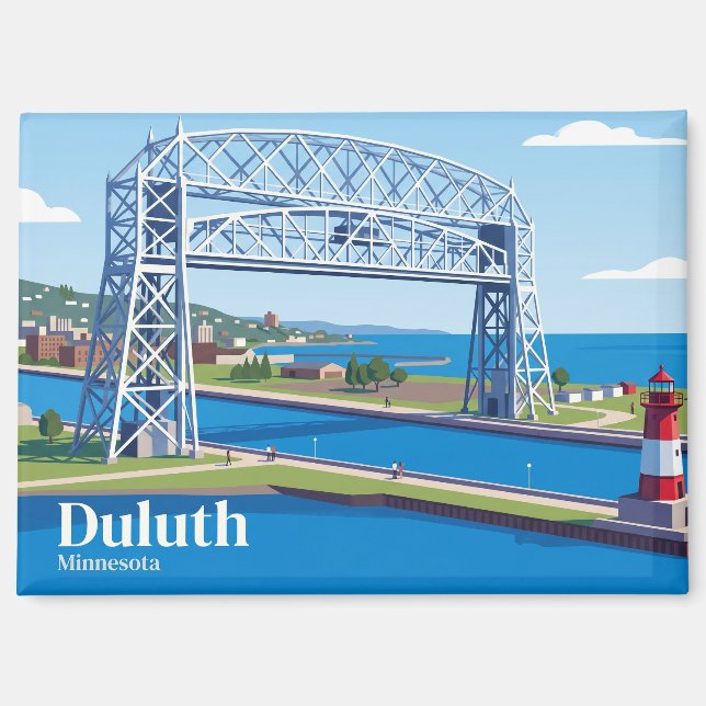 Aerial Lift Bridge USA Magnet (Front)