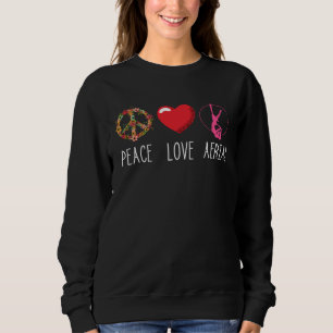 Aerial Love Peace Heart Aerial Yoga Hanging Aerial Sweatshirt