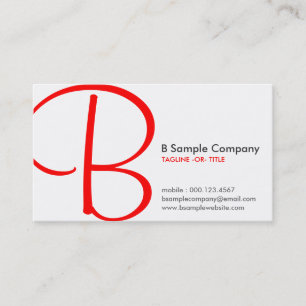aerial monogram red punch card