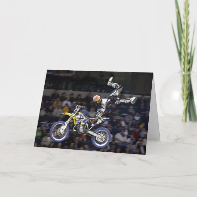 aerial moto-cross #2 with crowd card (Front)