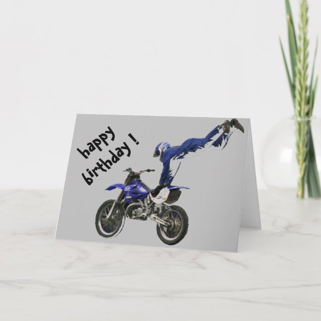 aerial motocross birthday card (Front)