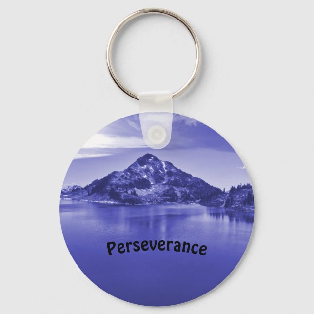 Aerial Mountain View Perseverance Keychain (Front)